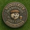 Golf Ball Marker Golf Accessories Over Par Old Bastards Golf Coin,Funny Golf Challenge Coin with Whiskeys Design Gag Gif