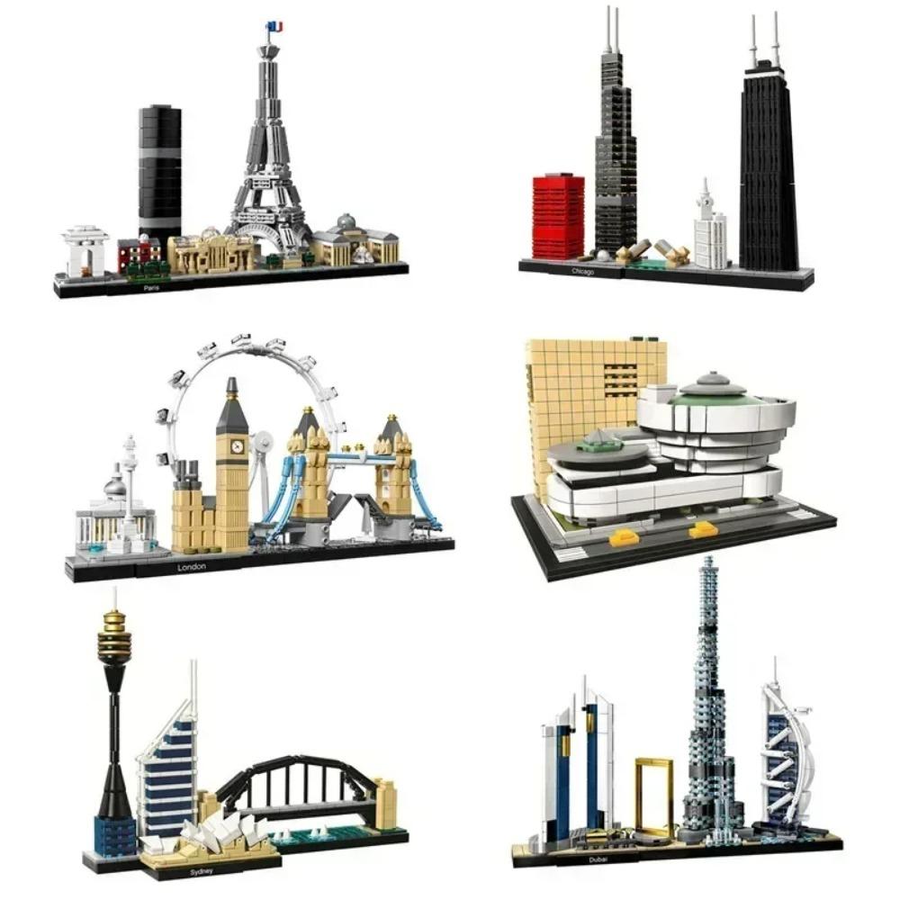 LEGP 2016-2022 Architecture Skylines Collectible Series Of Building Blocks Kit, Collectible Architecture Model Set For Adults