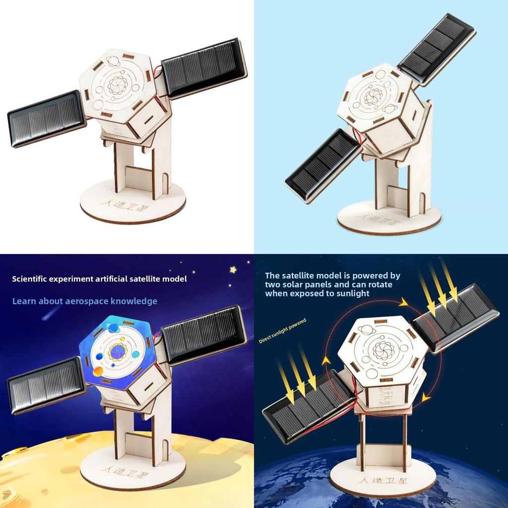 Science Experiment Solar Satellite Kit With Diy Electrical Components For Kids Education