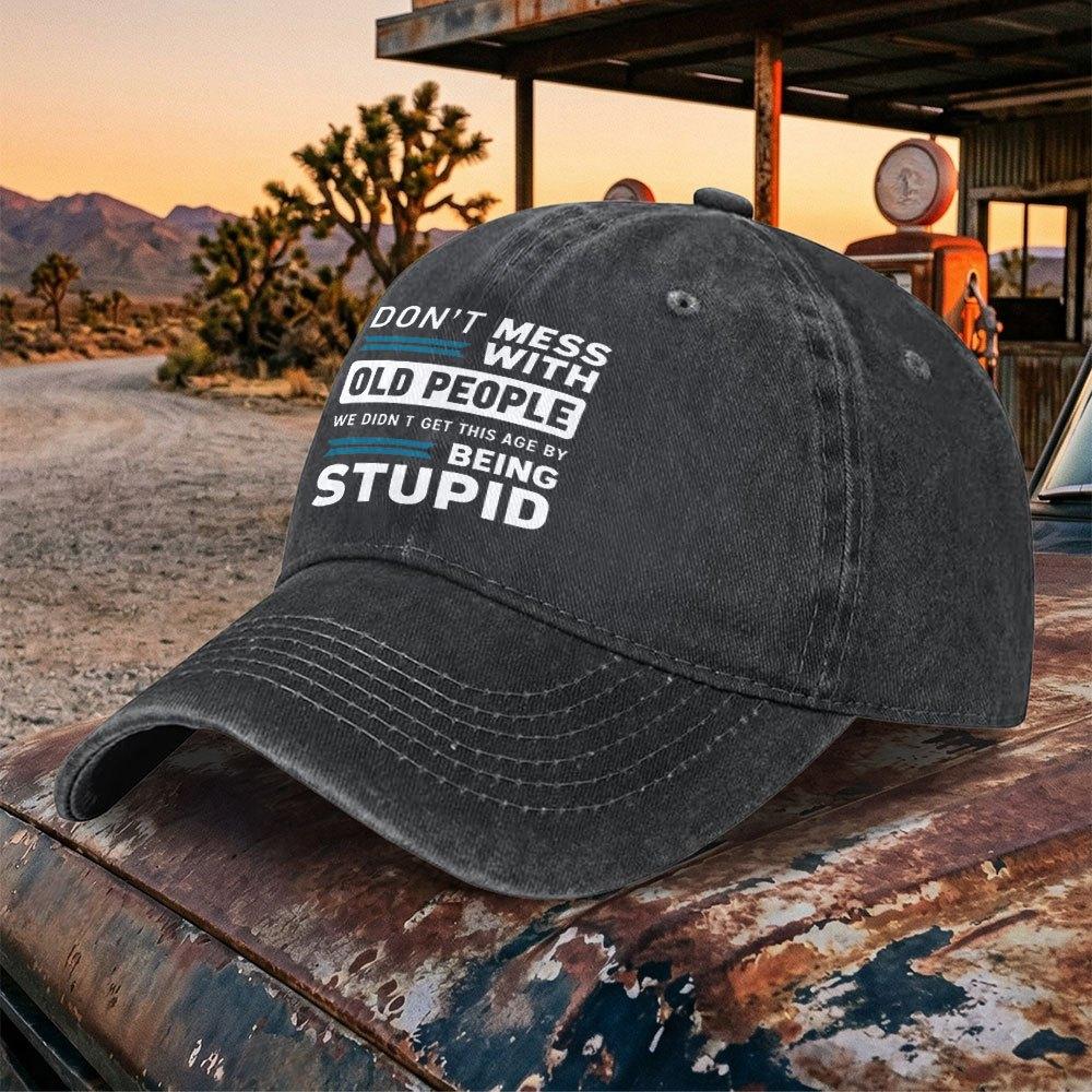 Washed Vintage Baseball Cap with Humorous Quotes Duckbill Cap for Unisex Women Casual Outdoor Sports Hat