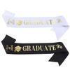 Class of 2026 2026 Graduation Sash Black White Decoration Congratulations Straps Glitter Unique Bachelor Sash
