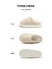 Thick-Soled Cotton Slippers: Women’s & Men’s Plush Non-Slip Closed-Toe Indoor Footwear for Autumn & Winter