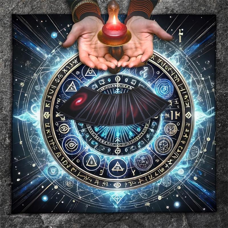 Practical Foldable Tarots Cloth Easy to Clean Velvets Divination Mat Fabric Texture Suitable for Spiritual Practices