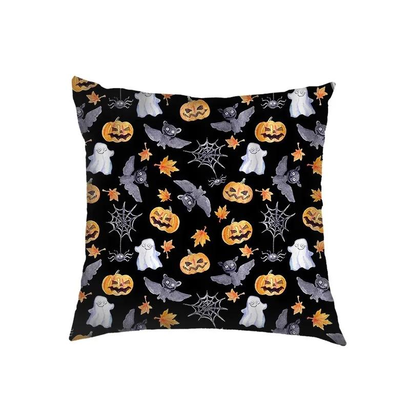 Halloween Vampire Bat Ghost Decoration Pillow Set Is Suitable for Home Living Room Sofa Cushion Sleeve Bedroom Decoration