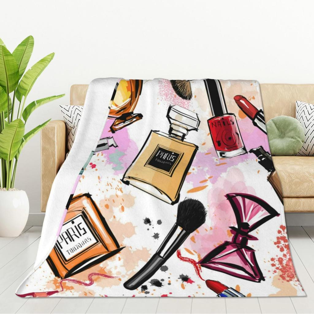 Brown Rust Color Printed Blanket for Sofa Bed Travel Camping Living Room Office Conditioning Blanket for All Seasons Gifts