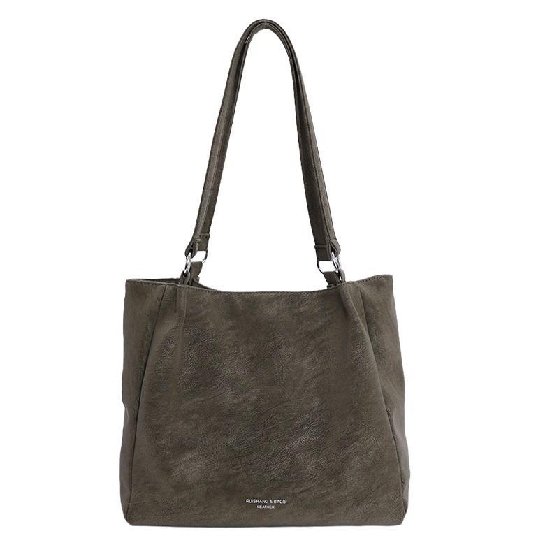 Simple Large-capacity Tote Bag Women In All-matching Retro Shoulder College Students