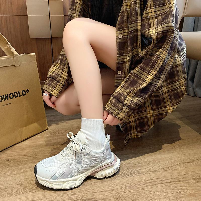 Fashion dad shoes women's 2025 new autumn versatile casual shoes lightweight sports shoes platform comfortable shoes