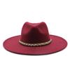Unisex Large Brim Felt Fedora Hat For Spring Summer Autumn Winter