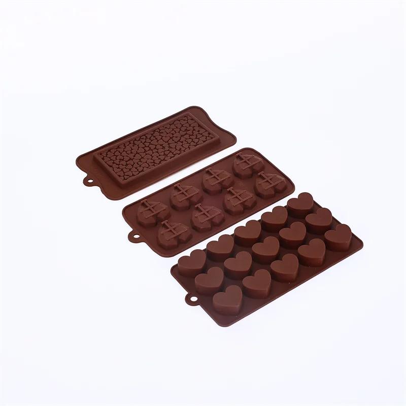 Heart Silicone Mold Baking 3D Love Chocolate Candy Pastry Tools Cake Decoration Silicone Ice Cube Tray Kitchen Accessories