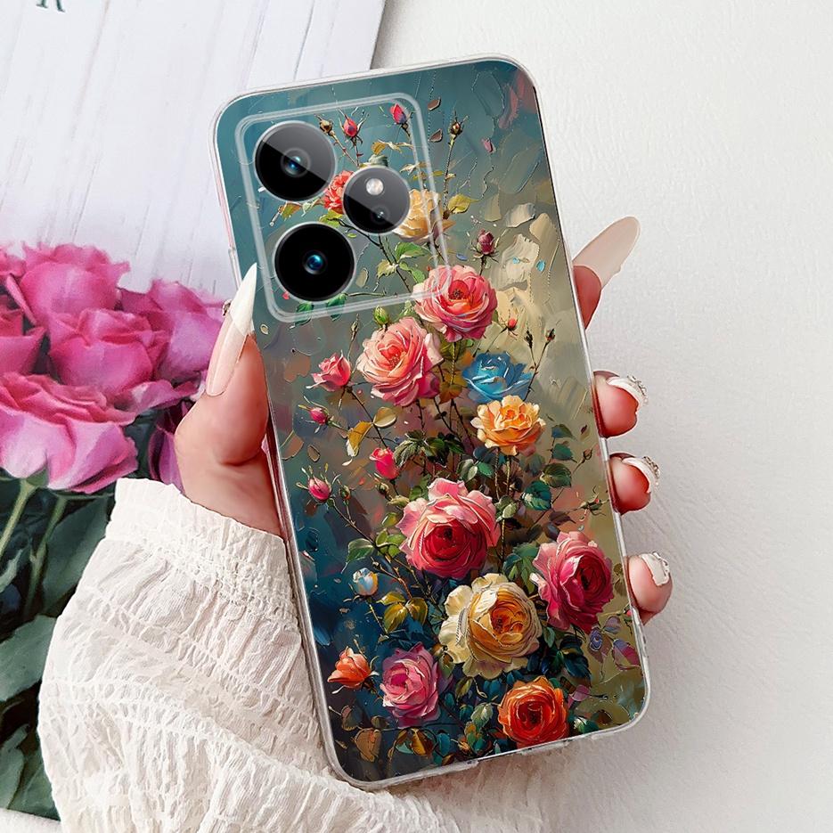 For Realme GT7 5G Case RMX5061 New Luxury Painted Cover Soft Slim Phone Case For Realme GT 7 Pro GT7 T RealmeGT 7T Fundas Bumper