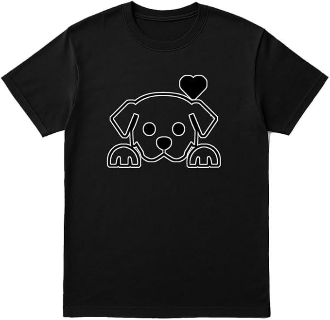 Cute Dog Face T-Shirt – Unisex Black Tee for Men & Women – Funny Pet Lover Shirt