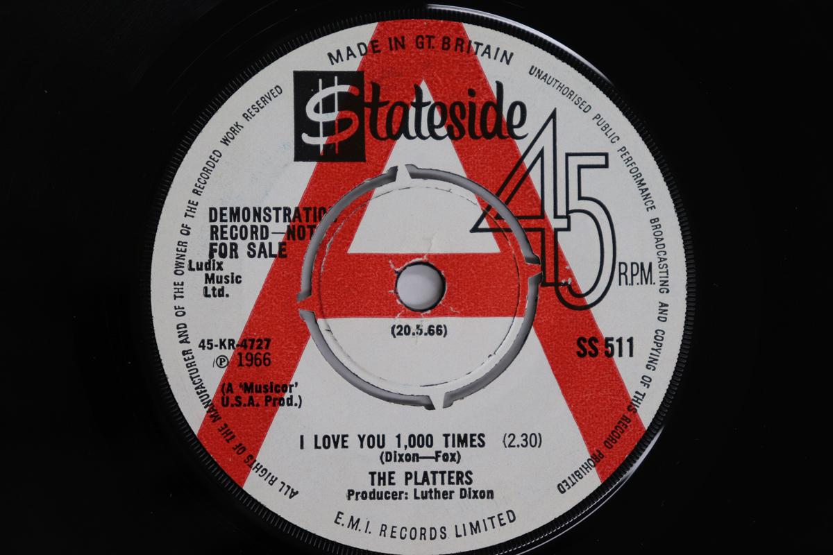 

7-дюймовые ПЛАСТИНКИ - Я люблю тебя 1000 раз / Не слышу зла Ev SS511PROMO STATESIDE 1966 Великобритания Соул/Фанк Б/У