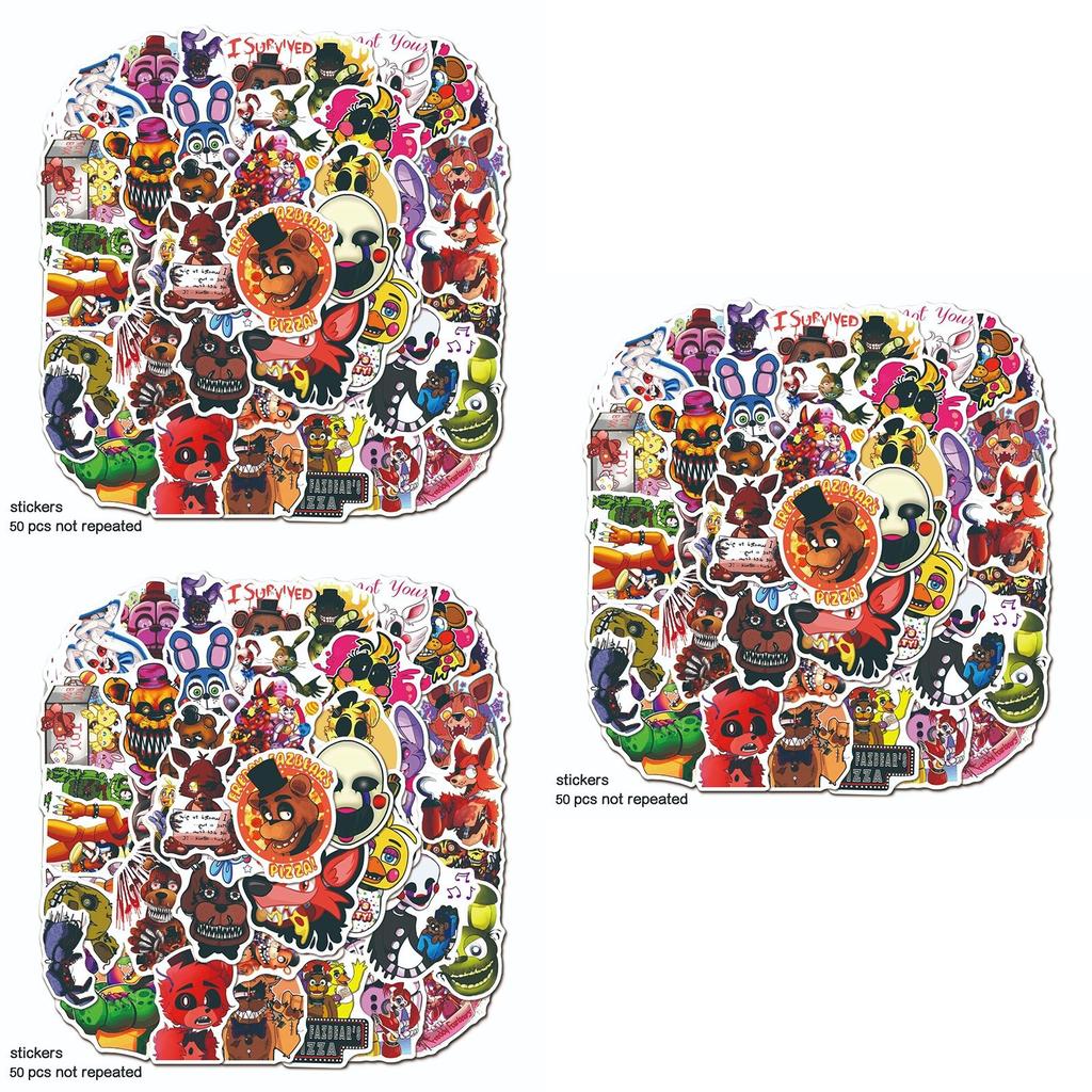 Fnaf Security Breach Cartoon Game Anime Stickers For Luggage And Phone