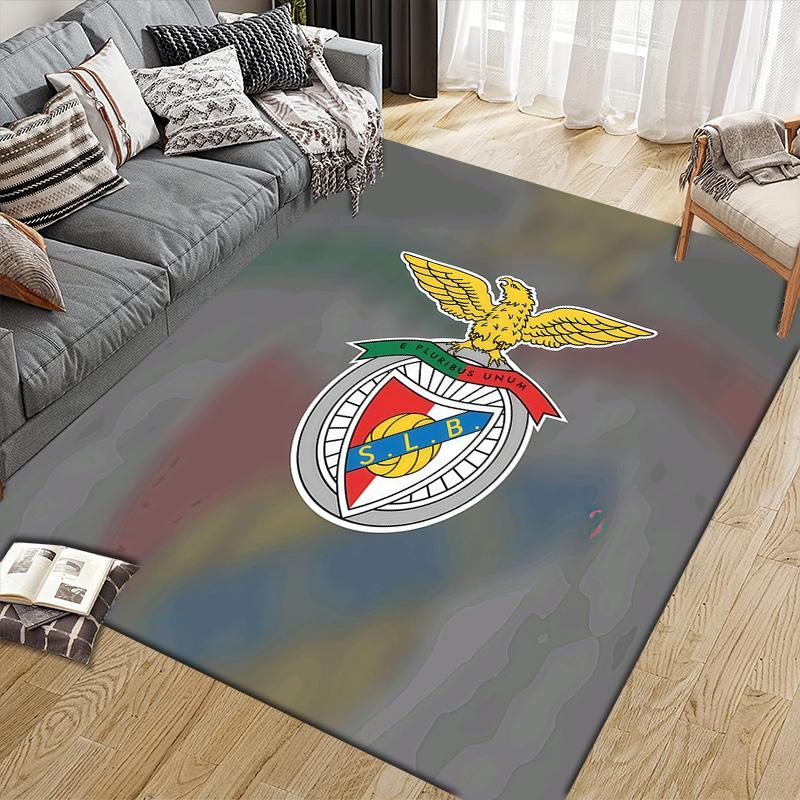 Sport Lisboa e Benfica2 Flannel Pattern Square Carpet,Area Rug,Carpet Rug for Living Room Bedroom Sofa Playroom Decor,Non-slip Floor Mat