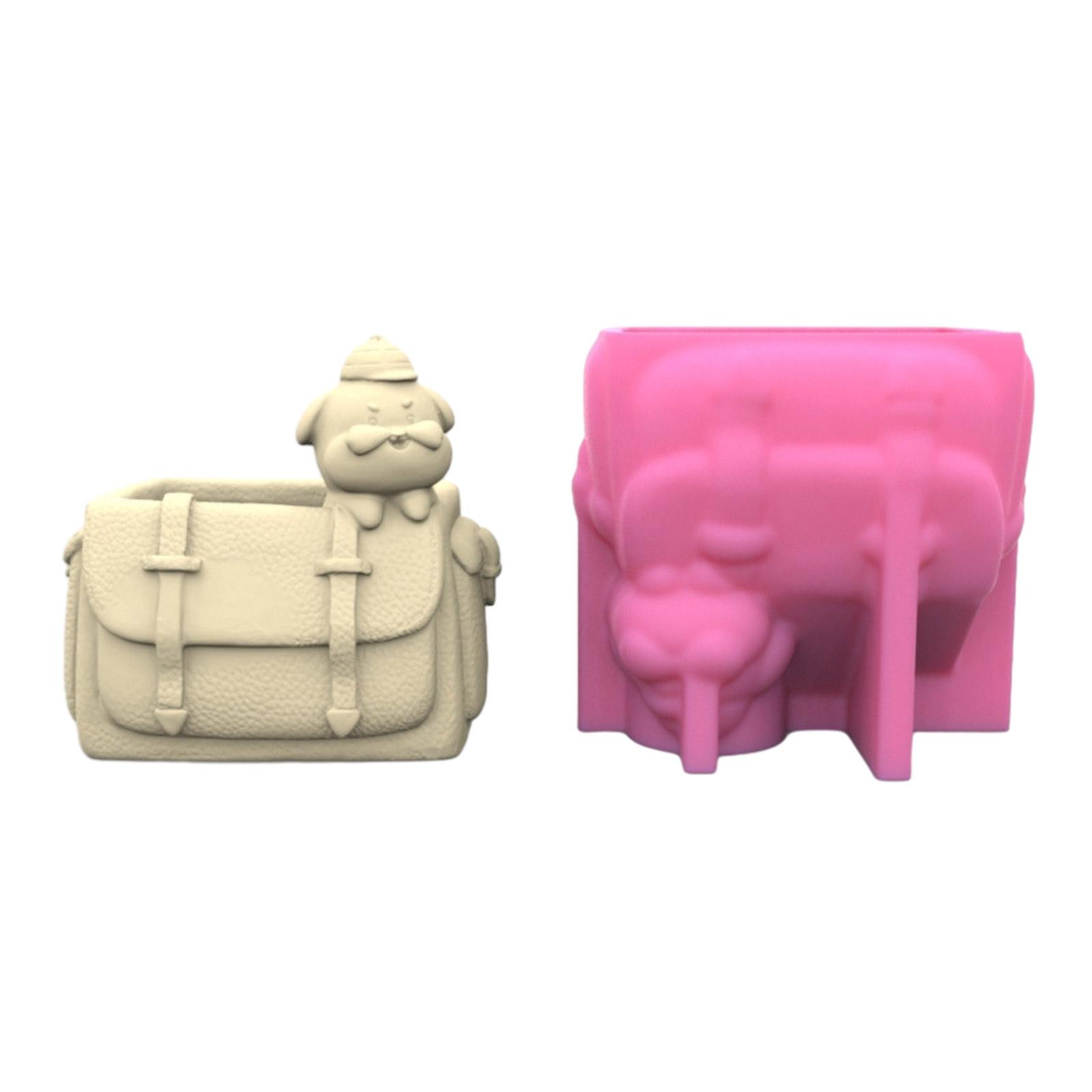 

Backpack Dog Succulent Pot Mold Flower Pot Resin Mold Home Office Desktop Decoration DIY Pen Holder Epoxy Mold Decors 1