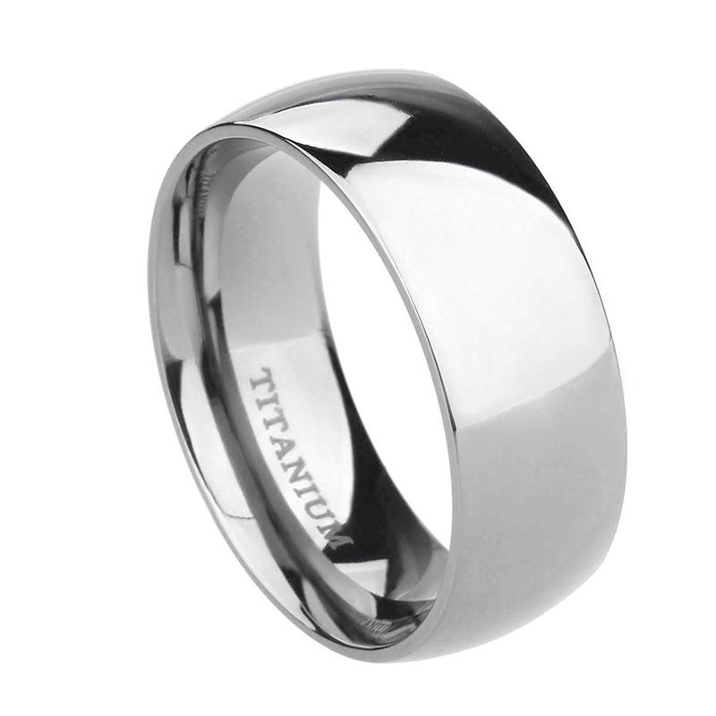 2/4/6/8mm Mens Wedding Band Polished Women Titanium Simple Engagement Classic Rings Black Silver Color Lady anel 3-15