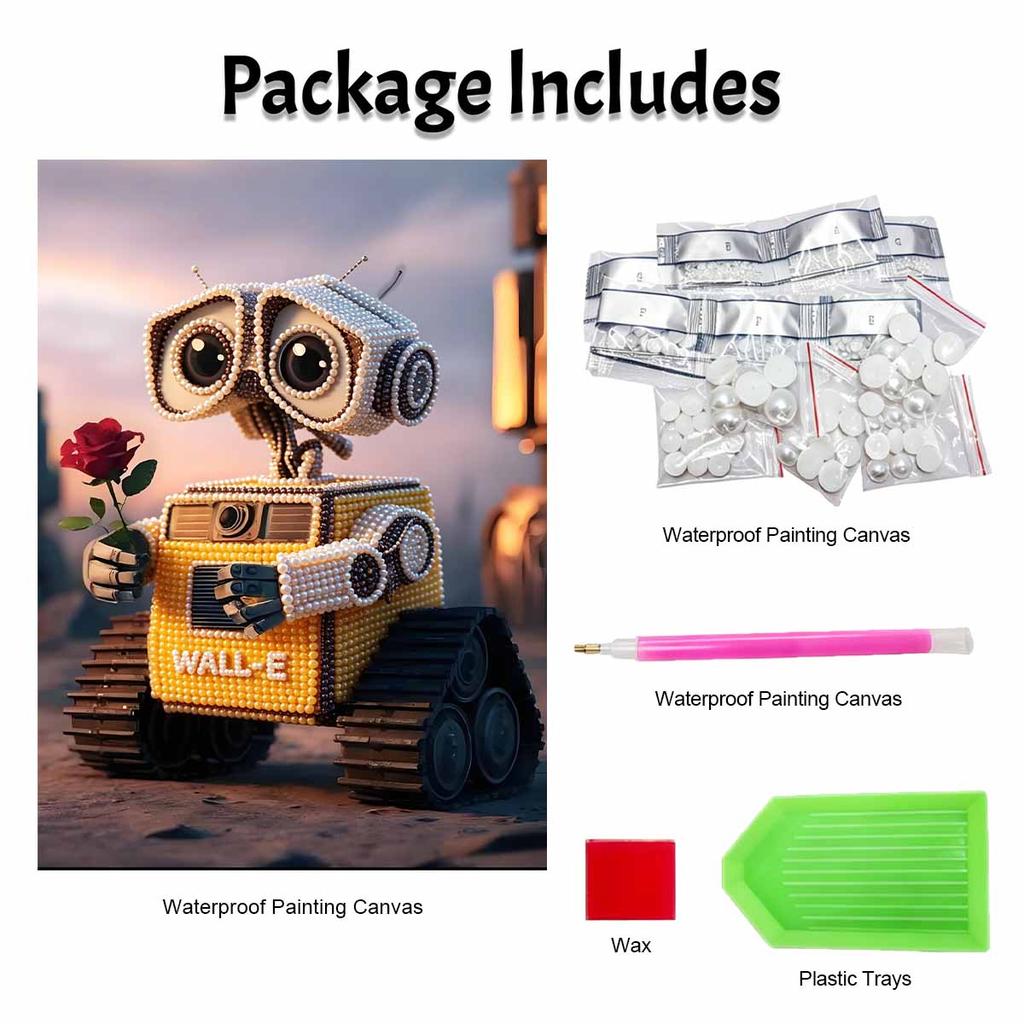 Disney DIY Perlenkunst WAND E Kreativer Stil Illustration Dekorative Kunst Kreatives Ornament Geschenk für Freunde Schreibtischdekoration