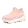 New classmate high-elastic flying woven bear sole baby shoes children's toddler shoes platform casual shoes socks shoes