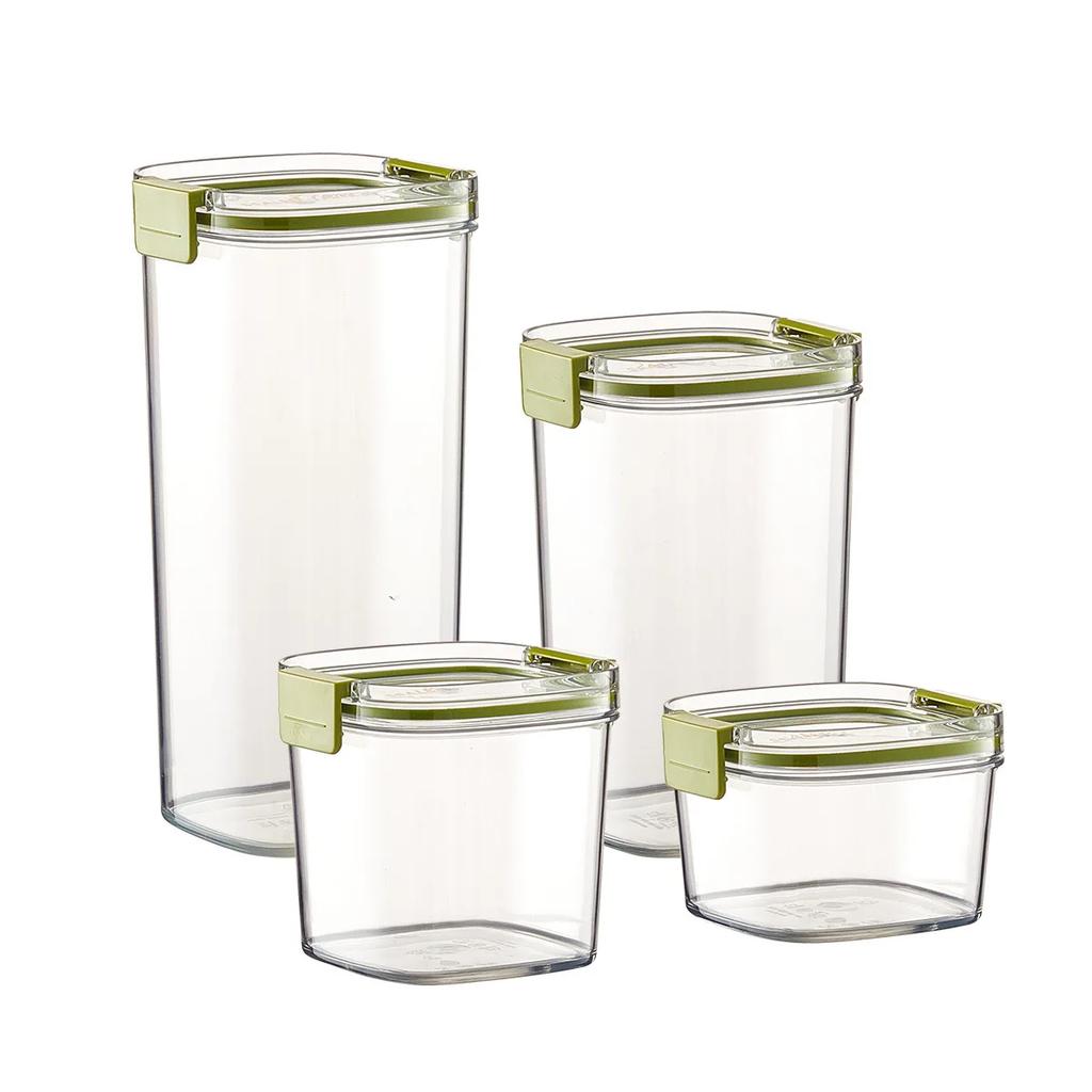 HeMu Transparent Plastic Food Grade Sealed Jar, Grain Storage Box, Storage Tank, Kitchen Supplies