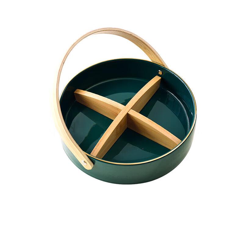 Nordic Minimalist Ceramic Compartmented Snack & Fruit Plate