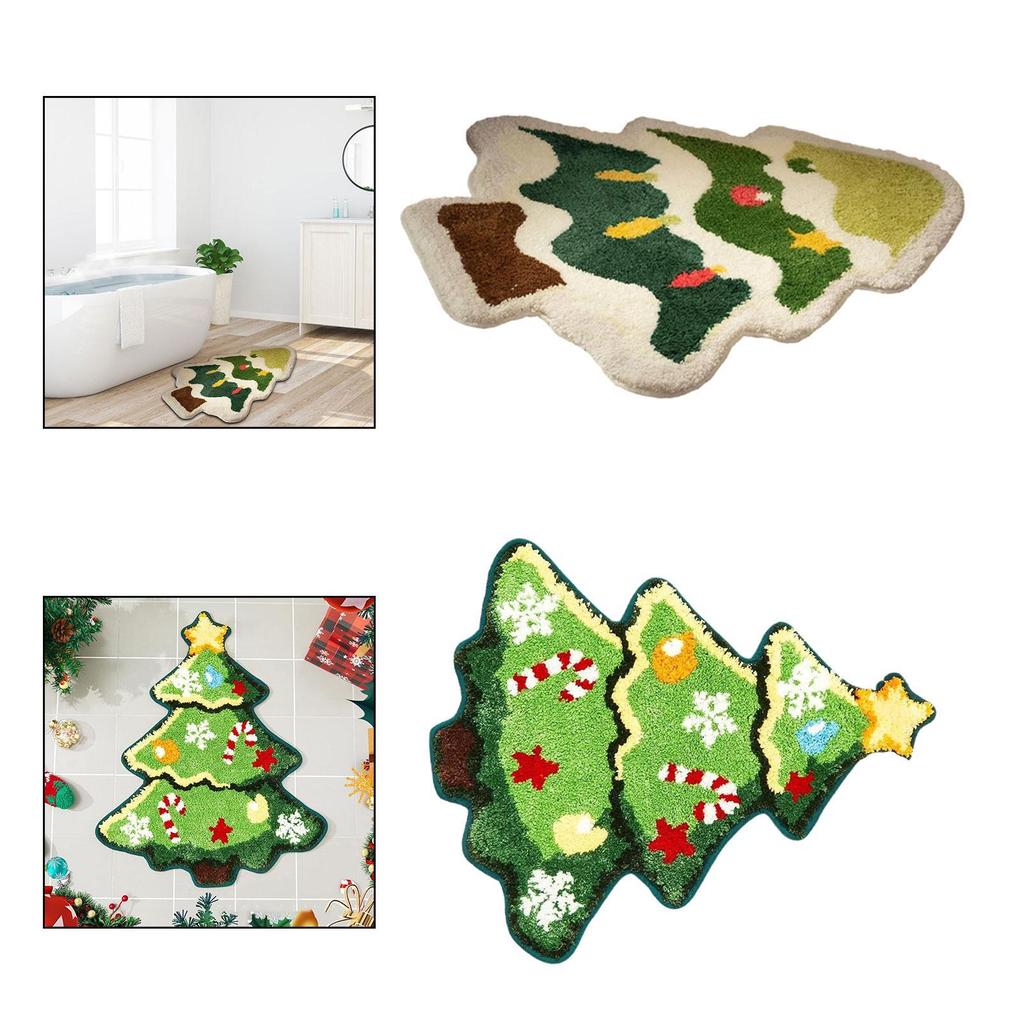 Christmas Rug Easy Clean Professional Soft Decorative Gifts Bathroom Rug