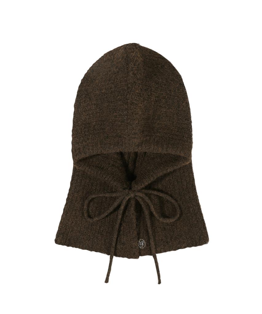 Malittepeulangsowajeobeo Circle Logo Balaclava Dark Brown