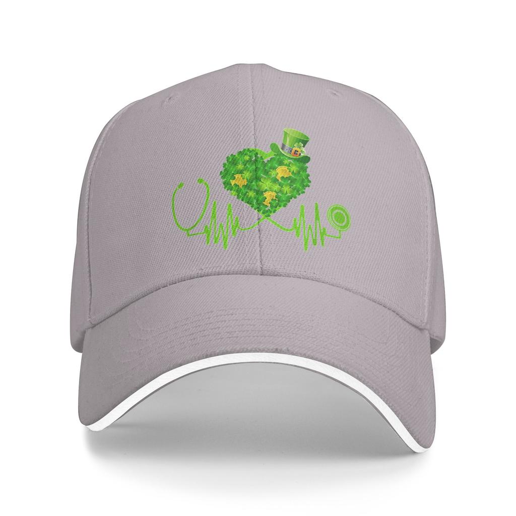 Unisex Nurse Stethoscope Heartbeat Irish Saint Patricks Day Outdoor Hat Sun Baseball Caps New Baseball Cap Golf Hats