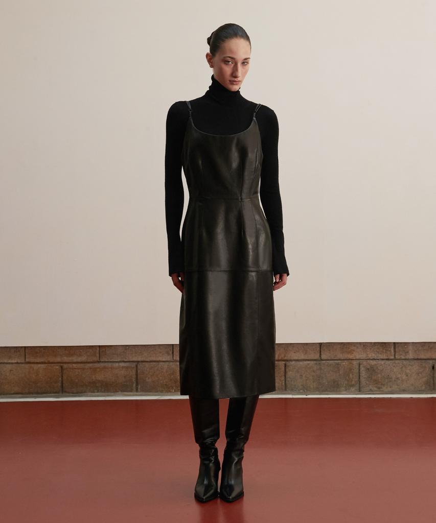 Beleudemaleu Lambskin Bustier Midi Dress