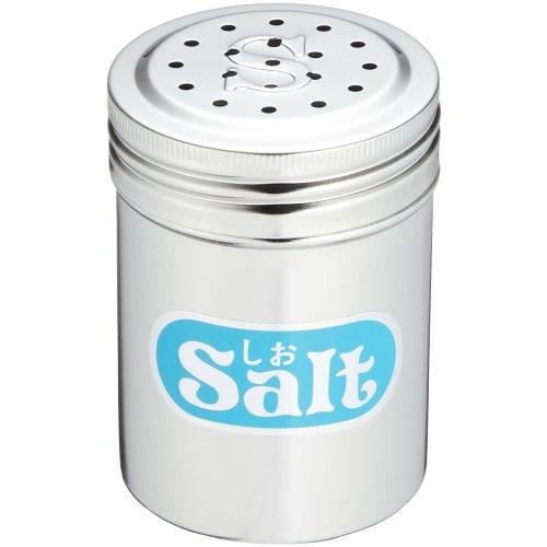 Endo Shoji Commercial Seasoning Can, Small (with Acrylic Lid), Salt, 18-8 Stainless Steel and Polypropylene, Made in Japan, BTY02002