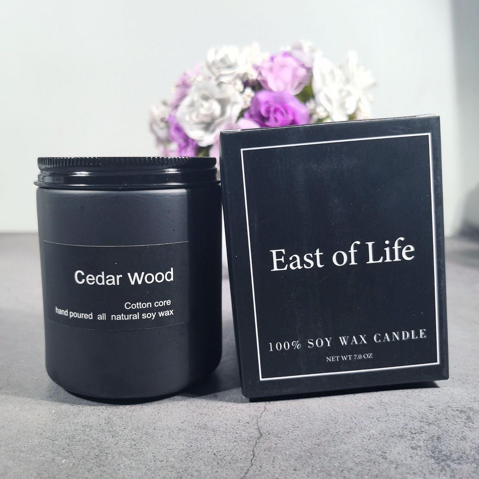 

Свеча ручной работы из воска без сои в матовом стекле с ароматом, креативный сувенир, ароматическая свеча Cedar