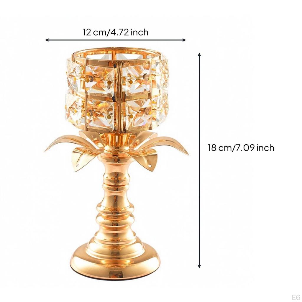 Caged Candle Holder with Leaf Accents | Ornamental, Freestanding, Iron