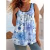 Women's Printed Pleated Tank Top