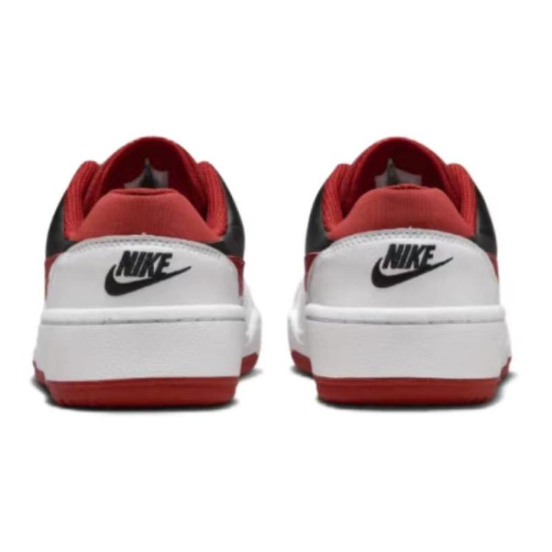 Nike Full Force Low Top Kids' Skateboarding Shoes White Red Sneakers FV5929-100