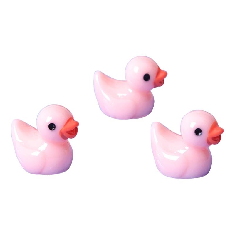 50 Stück Bunte Mini-Harz-Enten Mini-Figuren für Landschaft Mini-Enten Mikro-Feen Gartenlandschaft Puppenhaus Dekorationen