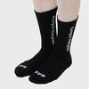 Black lettering sports socks keep it simple.
