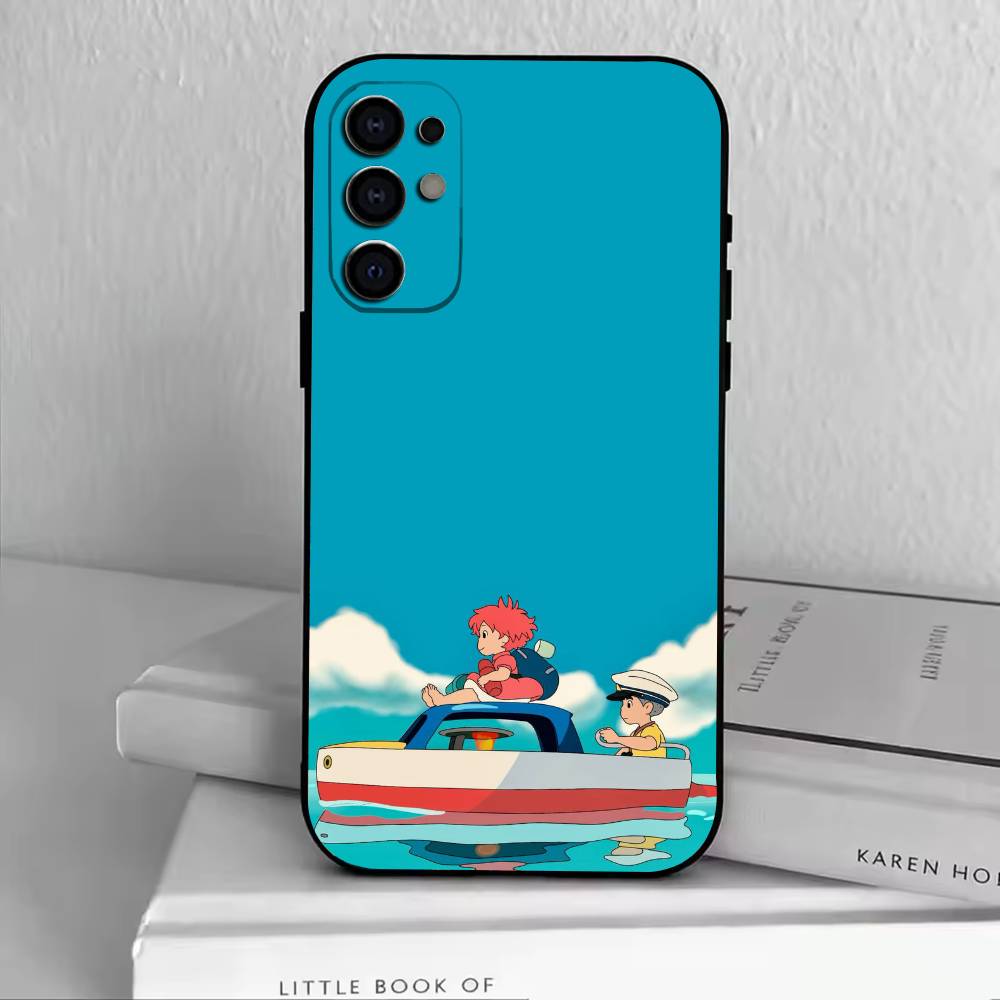 Ponyo and Sosuke Phone Case For Samsung S25,S24,S21,S22,S23,S30,Ultra,S20,Plus,Fe,Lite,Note,10,Black Cover
