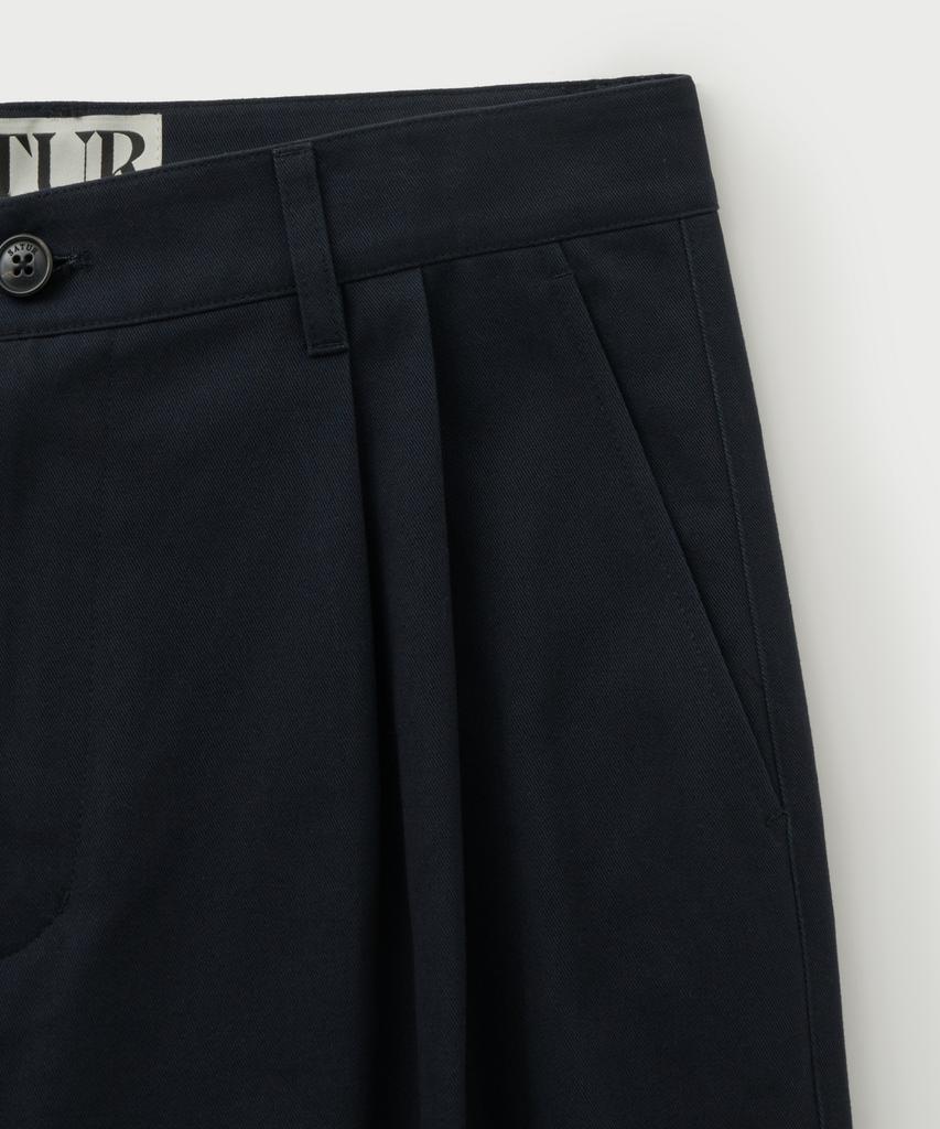 Seteo Relaxed Cotton Chino Pants Dark Navy