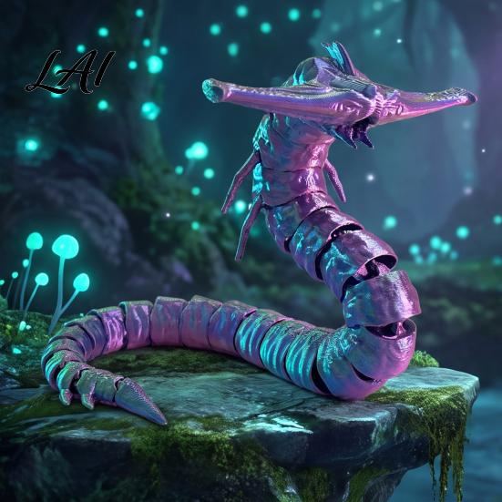 Customizable Pose Monster Toy, Printed Sea Toy 3D Multi-Joint Articulated Figure, Flexible Mythical Deep