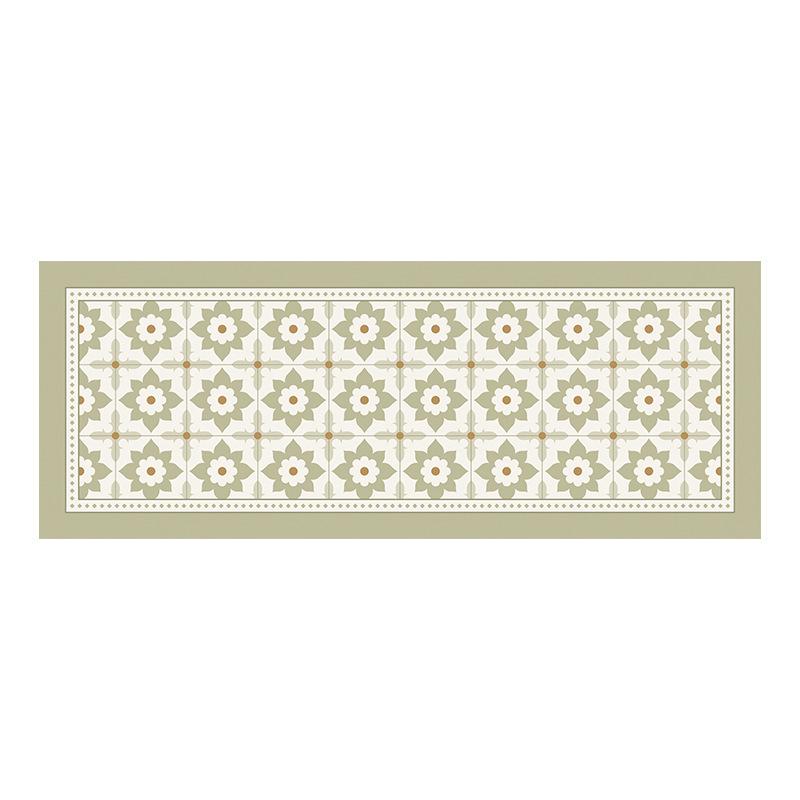 Non-Slip, Oil-Proof PVC Kitchen Floor Mat - Stain-Resistant, Easy-Clean, Full-Coverage Leather