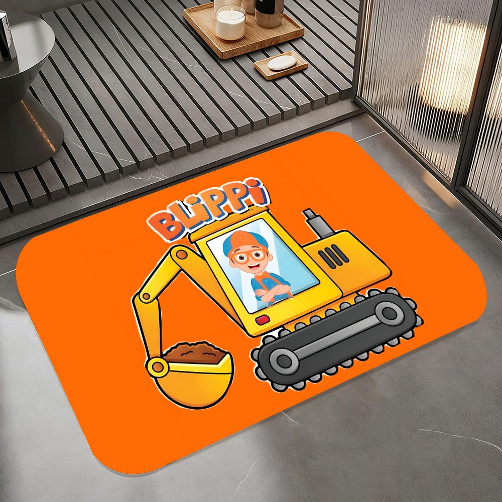 Show B-Blippi Floor Mat Diatomite Bath Mat, Quick Dry Absorbent Non-Slip Door Mat