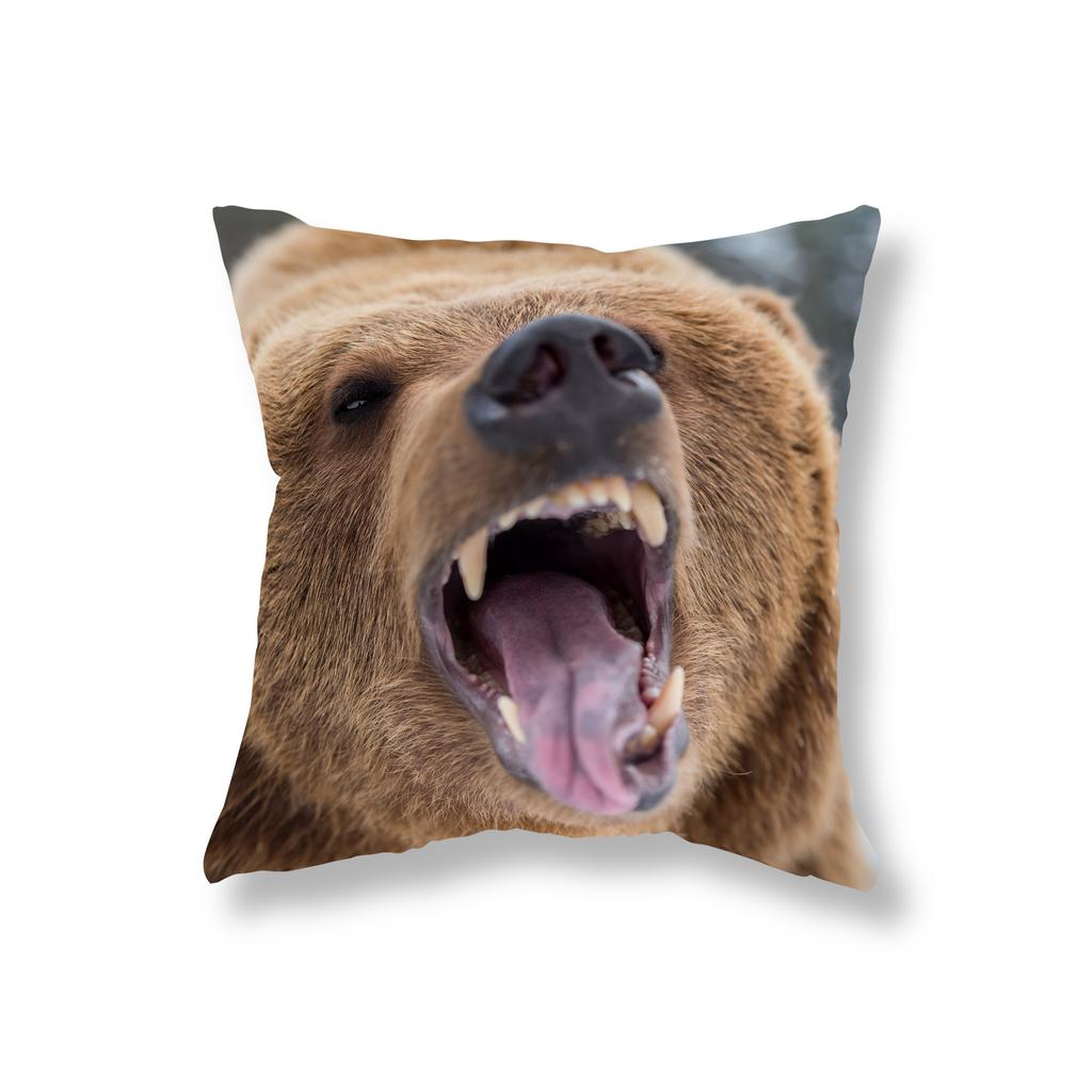 Cute Big Bear Pillowcase Animal Pillowcase Sofa Decoration Office Game Chair Cushion Cover Room Bedside Home Decoration
