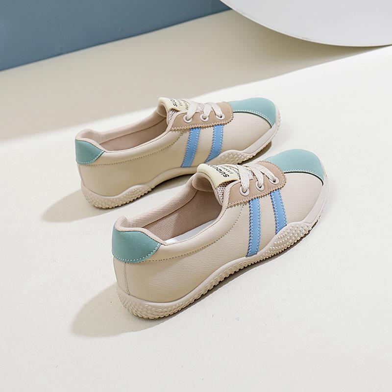 White Shoes for Students Women Trendy Summer New Platform Height Increasing Breathable Casual Shoes Street Shot