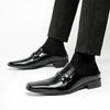 Fashion Summer 2024 New Leather Shoes Men's Breathable Half-leather Slippers Business Formal Shoe Cover Foot One Pedal Lazy Shoes Office