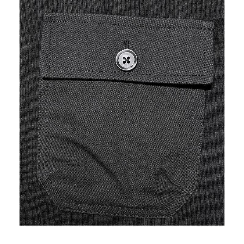 

Designed Cuff Men s Fashion Brand Autumn and Winter Loose and Versatile Plus Fleece Workwear Sweatshirt L чёрный