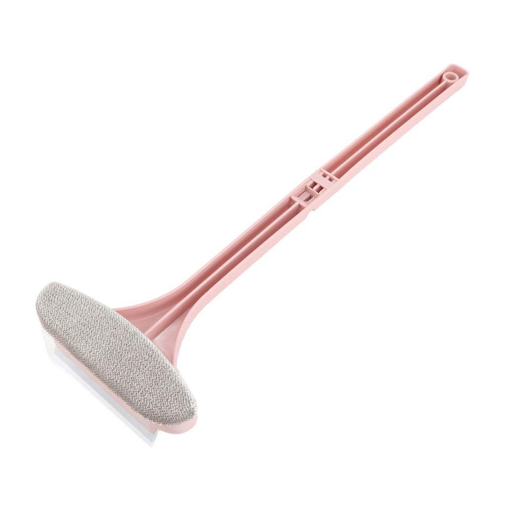 Window Cleaning Brush with Long Handle Detachable Window Screen Cleaner Dust RemoverPink