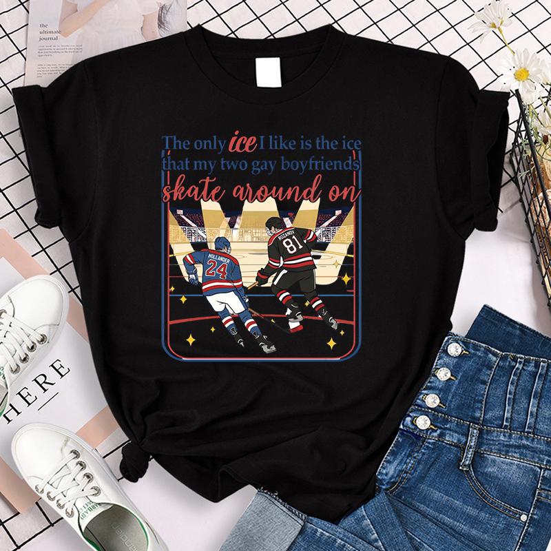 Casual Gothic Tees Tops Unisex Graphic Vintage Tshirt Heated Rivalry Print Crew Neck Sleeve T Shirt Clothes Aesthetic Clothes
