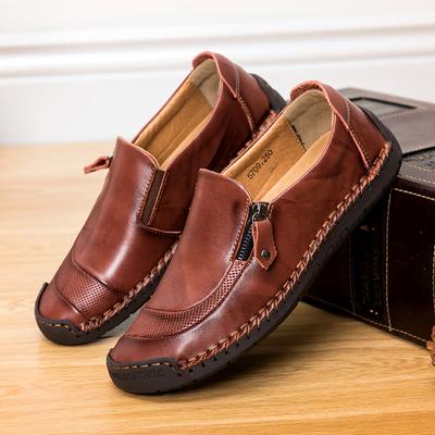 Men's Leather Casual Shoes Handmade Loafers Slip On Driving Shoes Moccasins