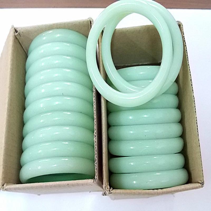Imitation Jade Solid Color Bangles Vintage Simple Glass Bracelet Chinese Style Ancient Jewelry