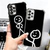 Funny Stickman Matchman Plating Phone Case For Samsung A17 A07 A37 A57 A16 A56 A15 A55 A14 A54 A13 A53 A26 A36 A25 A35 A24 A34 A