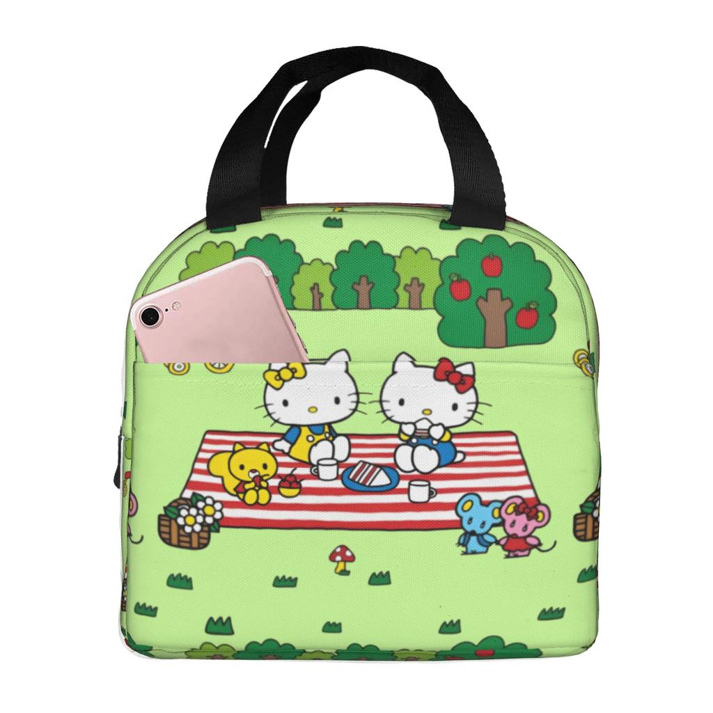Custom Kitties Kitten Insulated Lunch Tote Bag for Women Men Cat Anime Resuable Thermal Cooler Bento Box Outdoor Camping Travel